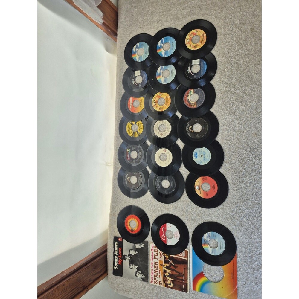 Vintage Country 45 RPM Vinyl Records Lot Kenny Rogers Oak Ridge Boys George...